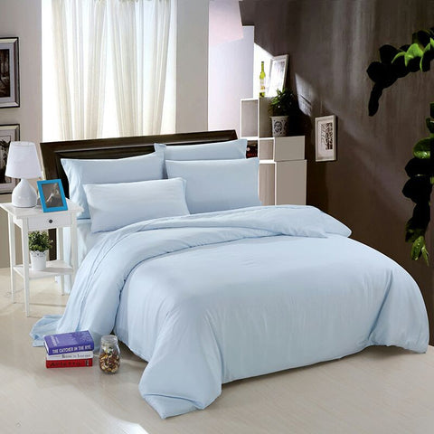 Sky Blue Solid Fitted Sheet